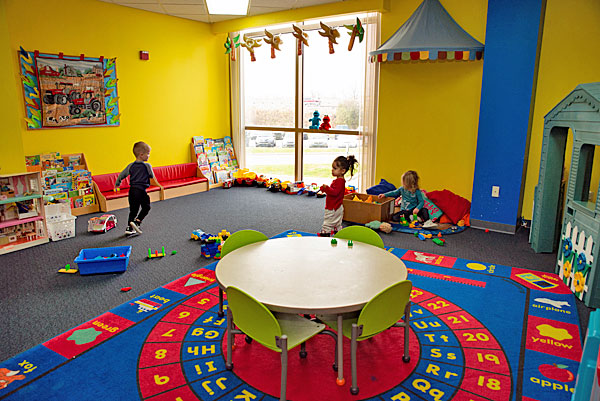 Children playing in the child care center.